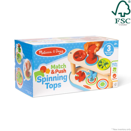 Melissa & Doug -  Match & Push Spinning Tops