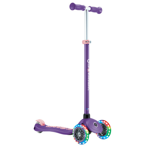 Globber - PRIMO PLUS with LIGHTS Scooter - Purple/ Pastel Pink Globber - PRIMO PLUS with LIGHTS Scooter - Purple/ Pastel Pink