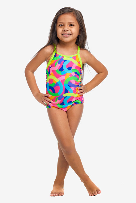 Funkita - Toddler Girls One Piece Swimmers - Curly Wurly Funkita - Toddler Girls One Piece Swimmers - Curly Wurly