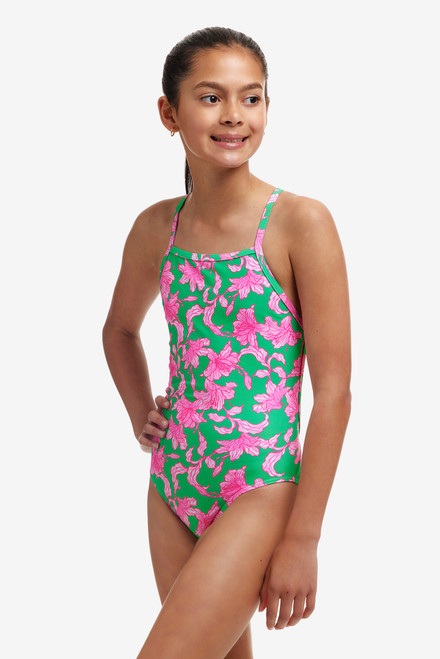 Funkita - Girls Strapped In One Piece Swimmers - Blossom Fly Funkita - Girls Strapped In One Piece Swimmers - Blossom Fly