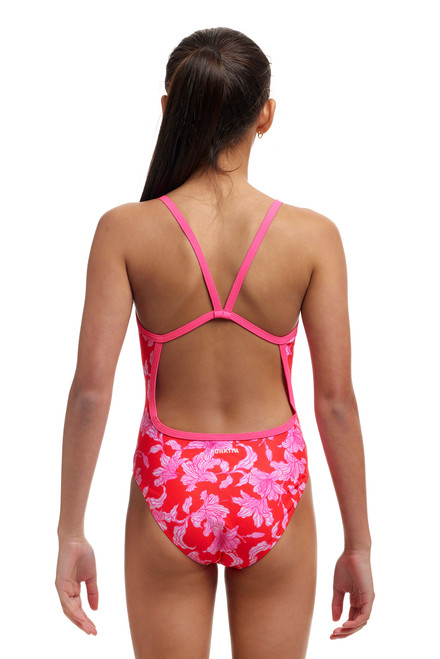 Funkita - Girls Single Strap One Piece Swimmers - Fire Flyer Funkita - Girls Single Strap One Piece Swimmers - Fire Flyer