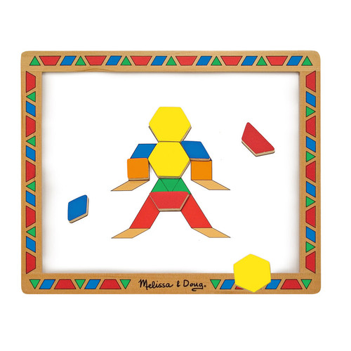 Melissa & Doug - Wooden Magnetic Pattern Block Set Melissa & Doug - Wooden Magnetic Pattern Block Set