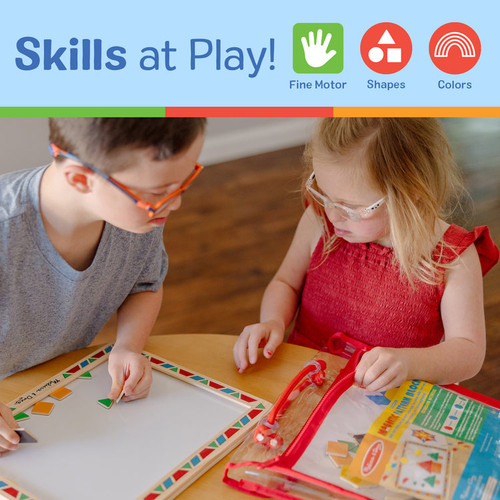 Melissa & Doug - Wooden Magnetic Pattern Block Set Melissa & Doug - Wooden Magnetic Pattern Block Set