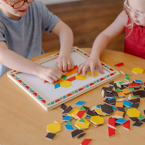 Melissa & Doug - Wooden Magnetic Pattern Block Set