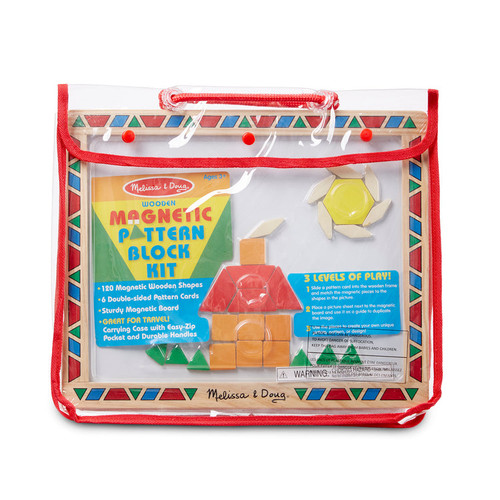Melissa & Doug - Wooden Magnetic Pattern Block Set Melissa & Doug - Wooden Magnetic Pattern Block Set
