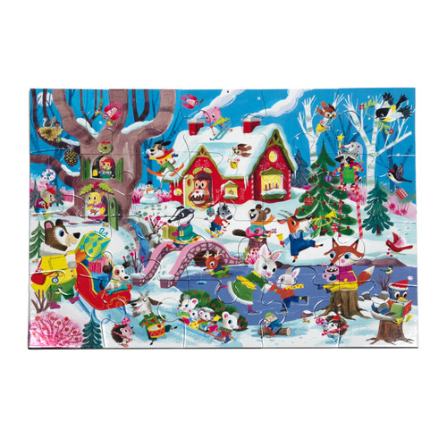 eeBoo 20pc - Woodland Winter Puzzle