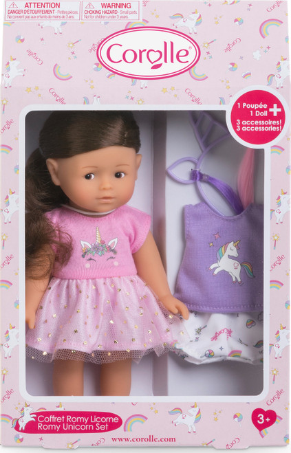 Corolle Mini Corolline Doll - Romy Unicorn Set Corolle Mini Corolline Doll - Romy Unicorn Set