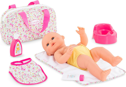 Corolle Mon Grand Poupon - Floral Changing Bag & Accessories Set for 36 Dolls Corolle Mon Grand Poupon - Floral Changing Bag & Accessories Set for 36 Dolls