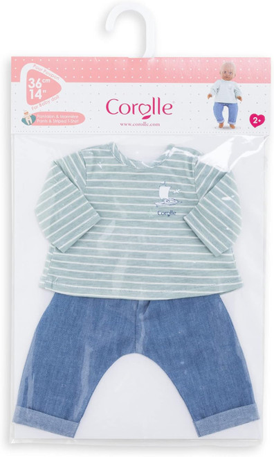 Mon Grand Poupon - Loire Riverside Pants and Striped T-Shirt - 36cm Mon Grand Poupon - Loire Riverside Pants and Striped T-Shirt - 36cm