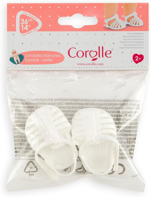 Mon Grand Poupon - White Sandals - 36cm