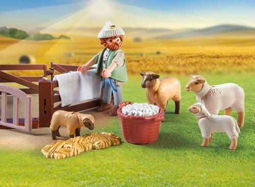 Playmobil Country - Young Shepherd with Flock of Sheep 71444
