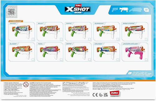 Zuru XSHOT Fast Fill Skins Water Gun - Hyperload Unicorn Splash Zuru XSHOT Fast Fill Skins Water Gun - Hyperload Unicorn Splash