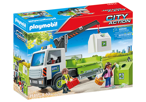 Playmobil - Action Heroes - Glass Recycling Truck with Container 71431