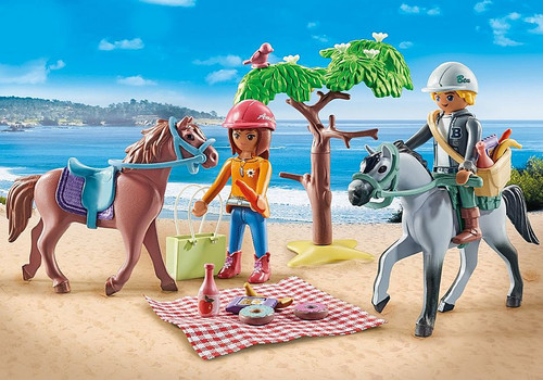 Playmobil - Horses of Waterfall - Horseback riding trip to the beach with Amelia and Ben 71470