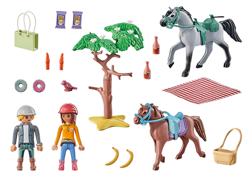 Playmobil - Horses of Waterfall - Horseback riding trip to the beach with Amelia and Ben 71470