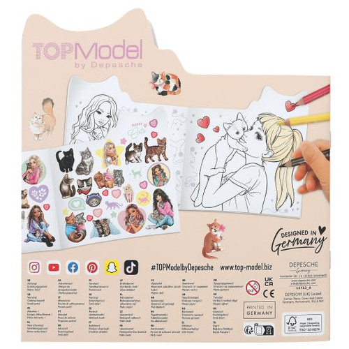 TOPModel - Kitty Shaped Colouring Book