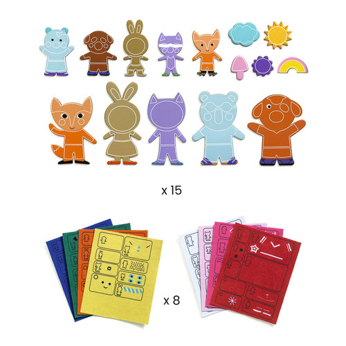 Djeco - Do It Yourself - Funky Family Magnets Djeco - Do It Yourself - Funky Family Magnets