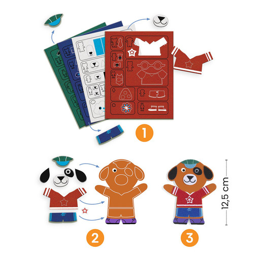 Djeco - Do It Yourself - Funky Family Magnets Djeco - Do It Yourself - Funky Family Magnets