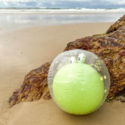 Sunnylife - 3D Inflatable Beach Ball - Cookie the Croc Light Khaki Sunnylife - 3D Inflatable Beach Ball - Cookie the Croc Light Khaki