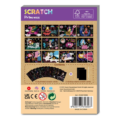 Avenir - Mini Scratch Book - Princess Avenir - Mini Scratch Book - Princess