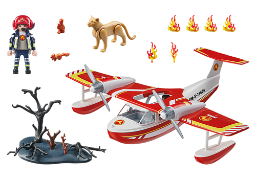 Playmobil - Action Heroes - Firefighting Plane with Extinguishing Function 71463