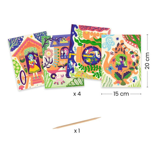 Djeco - Wacky Houses Scratch Cards Djeco - Wacky Houses Scratch Cards