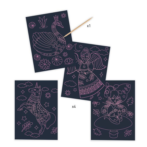 Djeco - Wonderful World Scratch Cards