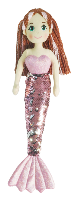 Cotton Candy - 45cm LEAH Pink Flip Sequinned Tail Mermaid Cotton Candy - 45cm LEAH Pink Flip Sequinned Tail Mermaid