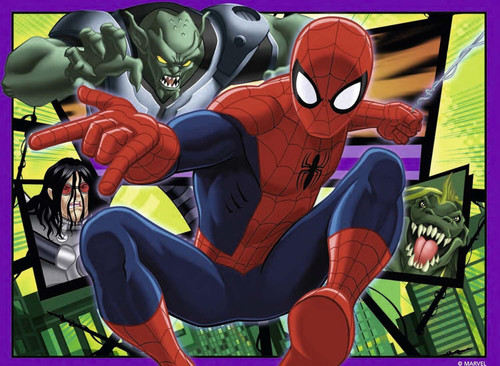 Ravensburger - Marvel Ultimate Spider-Man 4 In A Box Puzzles - 12, 16, 20, 24pc Ravensburger - Marvel Ultimate Spider-Man 4 In A Box Puzzles - 12, 16, 20, 24pc