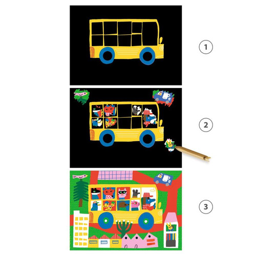 Djeco - Learning About Vehicles Scratch Cards