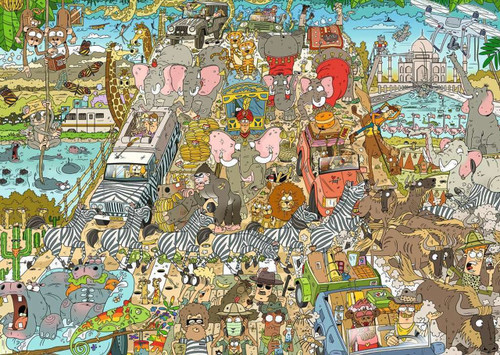 Ravensburger 1000pc - Rearview Mirror Safari Puzzle