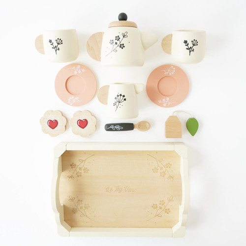 Le Toy Van - Wooden Tea Set & Tray Le Toy Van - Wooden Tea Set & Tray
