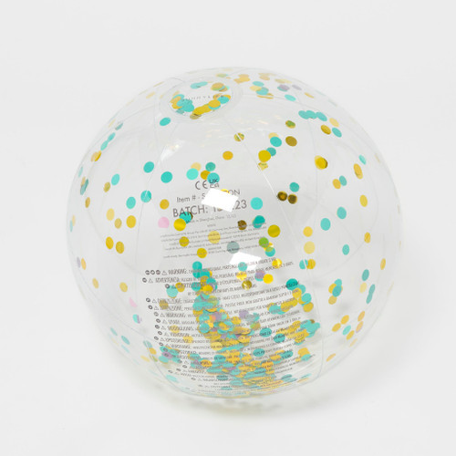 Sunnylife Inflatable Beach Ball -  Confetti Multi Sunnylife Inflatable Beach Ball -  Confetti Multi