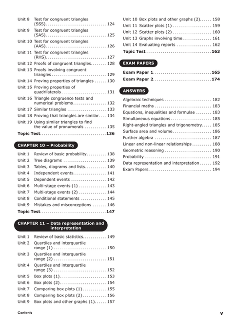 Excel Essential Skills: Year 10 Mathematics Revision and Exam Workbook