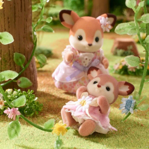 Sylvanian Families - Deer Babies - Floral Swing Set