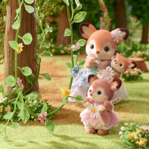 Sylvanian Families - Deer Babies - Floral Swing Set