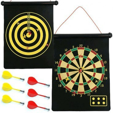 Magnetic Dartboard Roll Up Game -Double Sided