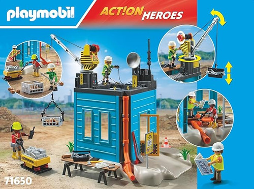 Playmobil - Action Heroes - Construction Site Promo Pack 71650