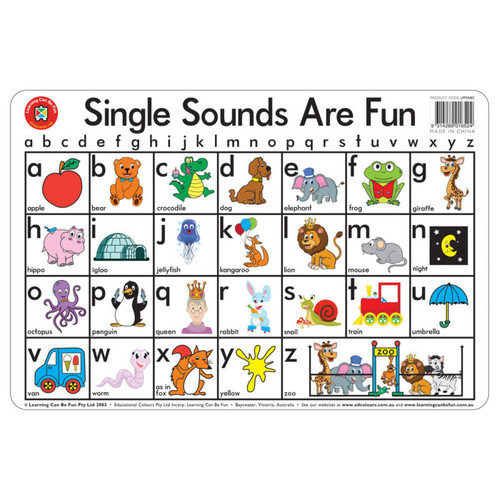 Learning Can Be Fun - Single Sounds Are Fun Placemat