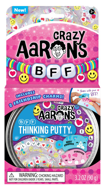 Crazy Aaron's  Thinking Putty- Trendsetters - BFF - 4" Tin Crazy Aaron's  Thinking Putty- Trendsetters - BFF - 4" Tin