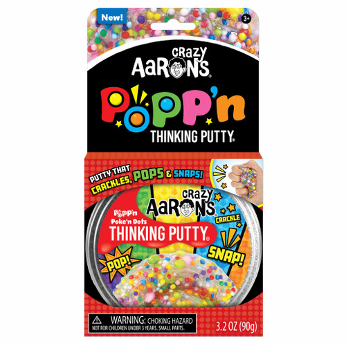 Crazy Aaron's  Thinking Putty -  Poke'n Dots Popp'n - 4" Tin