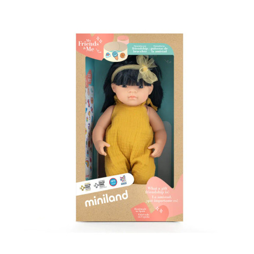 Miniland Doll 38cm - My Friends & Me - Asian Girl Baby Doll