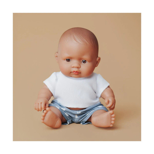 Miniland Doll 21cm - My Friends & Me - Latin American Boy Baby Doll
