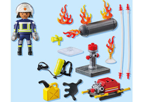 Playmobil - Action Heroes - Firefighter with Water Pump