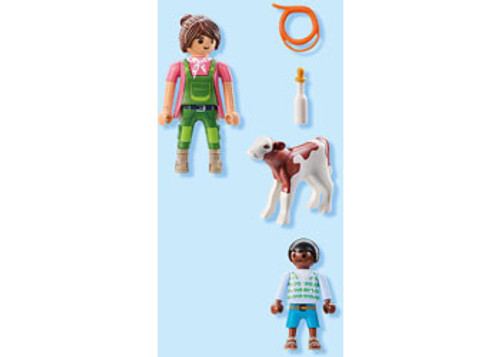 Playmobil  - DuoPack - Farmer with Calf 71803