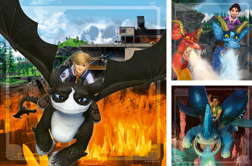 Ravensburger 3x49pc - Wild Things Dragons Puzzle