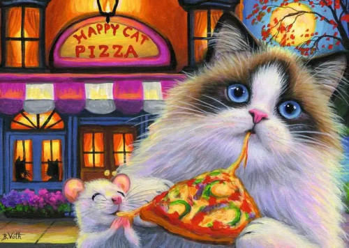 Ravensburger 35pc - Happy Cat Pizza Puzzle