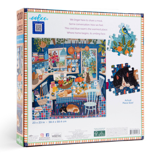 eeBoo 1000pc - Blue Kitchen Puzzle