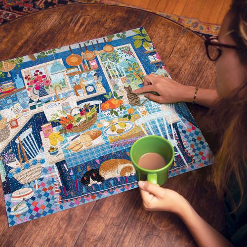 eeBoo 1000pc - Blue Kitchen Puzzle