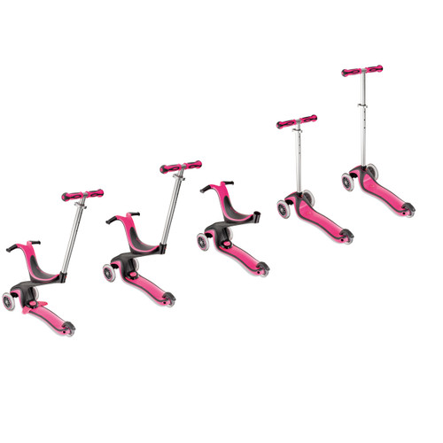 Globber  - My Free Go Up 5 in 1 Lights - Pink **Damaged Packaging**